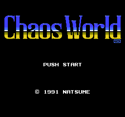 Chaos World (Japan) Title Screen